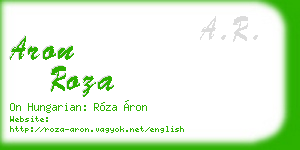 aron roza business card